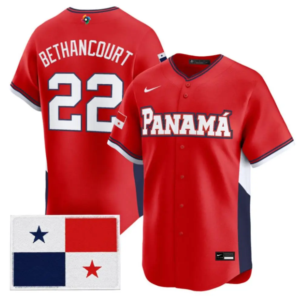 Panama Baseball #22 Christian Bethancourt 2026 World Baseball Red Limited Jersey