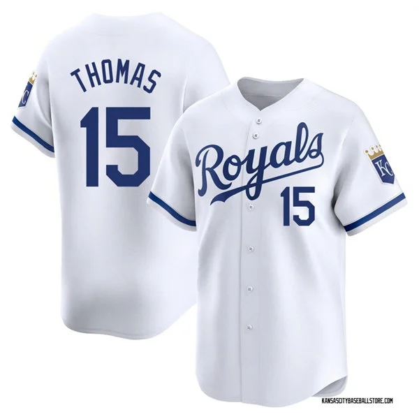 Mens Kansas City Royals #15 Lane Thomas Nike Home White Limited Jersey
