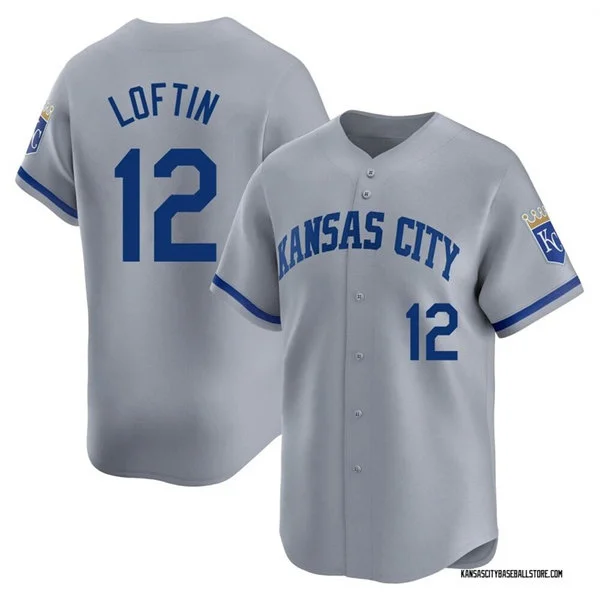 Mens Kansas City Royals #12 Nick Loftin Nike Gray Road Limited Jersey