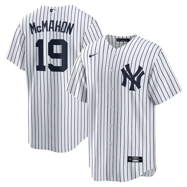 Mens New York Yankees #19 Ryan McMahon Nike White Home with Name Limited Jersey
