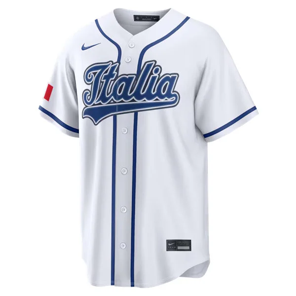 Italy Baseball Blank Nike White 2026 World Baseball Classic Team Jersey