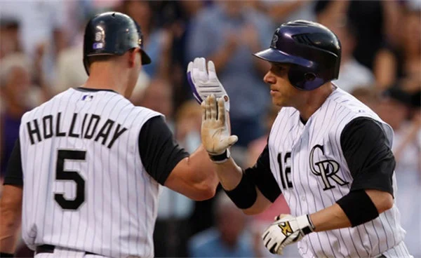 Colorado Rockies Custom 2008 White Pinstripe Throwback Vest Jersey