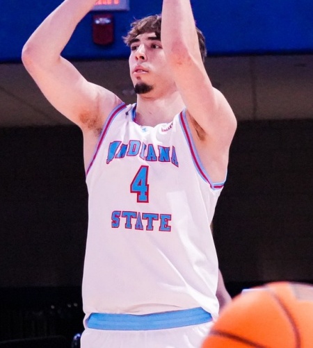 Indiana State Sycamores Custom 2026 White Blue College Basketball Game Jersey