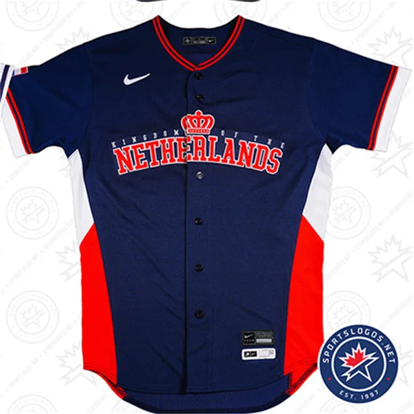 Netherlands Baseball Blank Nike Navy 2026 World Baseball Classic Team  Jersey
