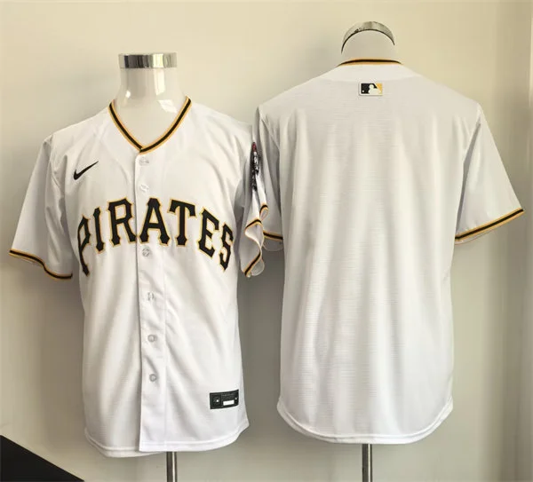 Mens Pittsburgh Pirates Blank Nike White Home Limited Team Jersey