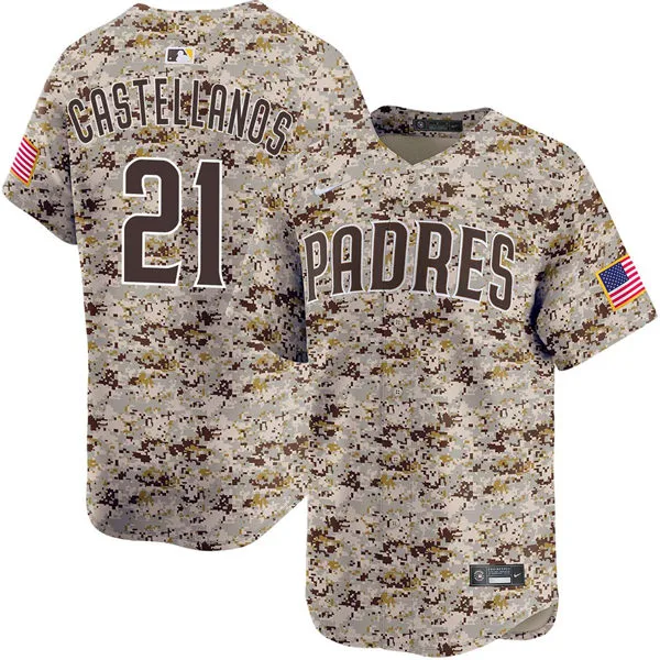 Mens San Diego Padres #21 Nick Castellanos Nike USMC Alternate Camo Limited Jersey