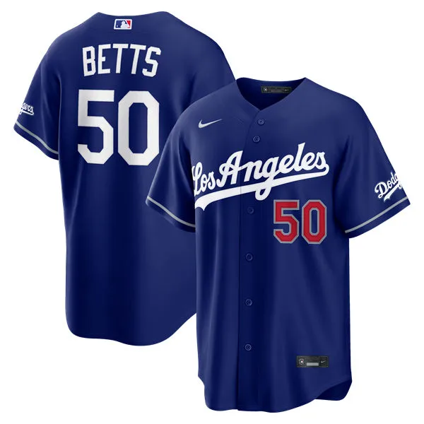 Youth Los Angeles Dodgers #50 Mookie Betts Nike 2026 Royal Alternate 2nd Stadium Jersey