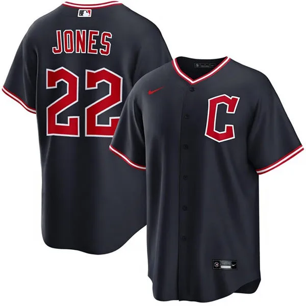 Mens Cleveland Guardians #22 Nolan Jones Nike Navy Alternate Limited Jersey