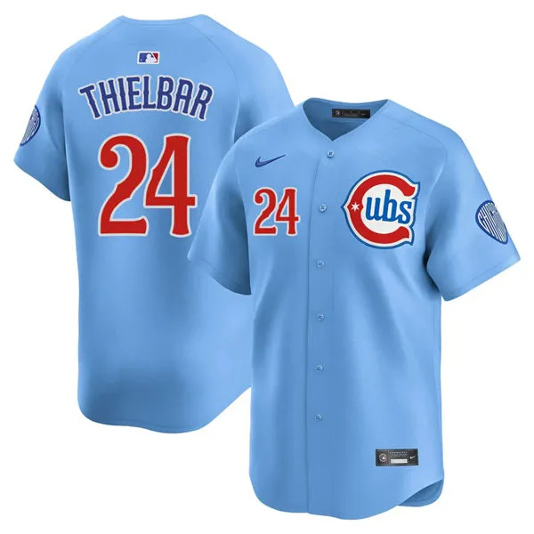 Mens Chicago Cubs #24 Caleb Thielbar Nike Blue Alternate Limited Jersey