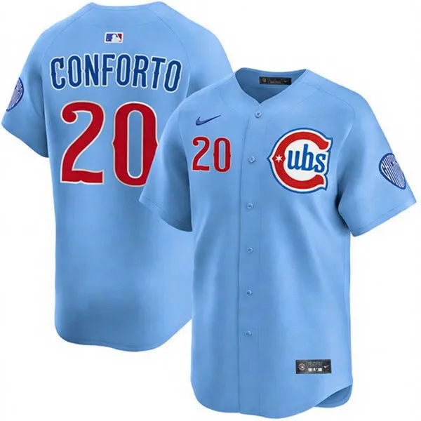Mens Chicago Cubs #20 Michael Conforto Nike Blue Alternate Limited Jersey