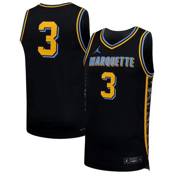 Marquette Golden Eagles Custom 2024-25 Black Basketball Special Jersey