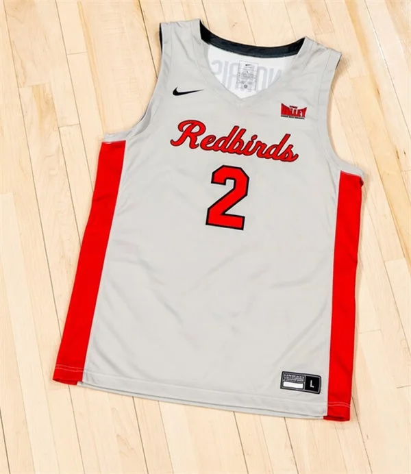 Illinois State Redbirds Custom 2026 Gray Basketball Game Jersey