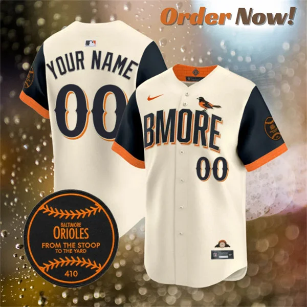 Baltimore Orioles Custom Nike Cream City Connect 2.0 Limited Jersey