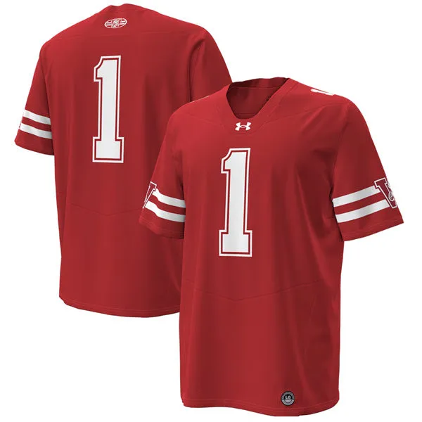 Custom Wisconsin Badgers Home Red 1980 Throwback Jersey