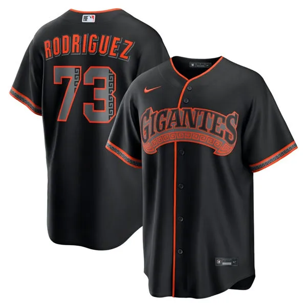 Mens San Francisco Giants #73 Randy Rodriguez Nike Black Gigantes Limited Jersey