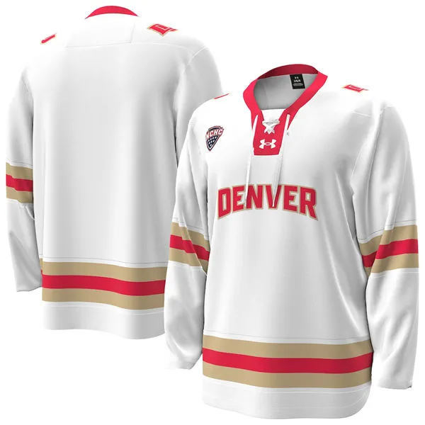 Denver Pioneers Blank 2026 White College Hockey Team Jersey