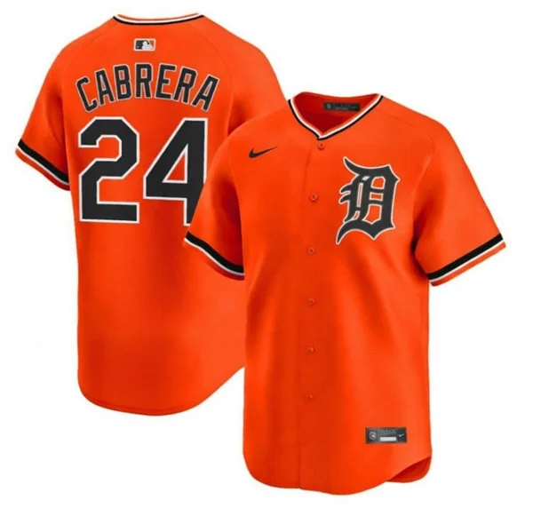 Men's Detroit Tigers #24 Miguel Cabrera Nike 2026 Orange Alternate Limited Jersey