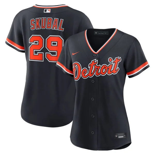 Women's Detroit Tigers #29 Tarik Skubal Nike 2026 Navy Alternate Limited Jersey