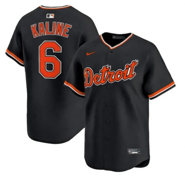 Men's Detroit Tigers Retired Player #6 Al Kaline Nike 2026 Navy Alternate Limited Jersey