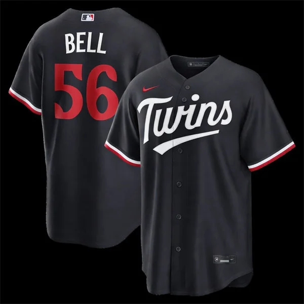 Mens Minnesota Twins #56 Josh Bell Nike 2026 Navy Twins Alternate Vapor Limited Jersey