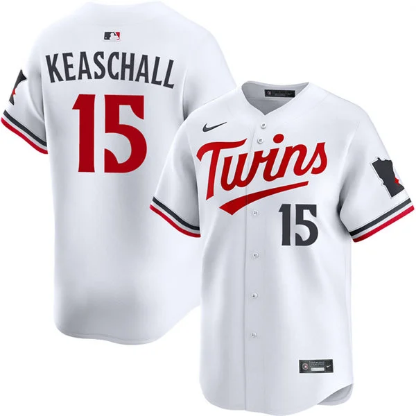 Mens Minnesota Twins #15 Luke Keaschall Nike Home White Limited Jersey