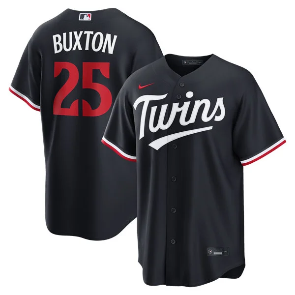 Mens Minnesota Twins #25 Byron Buxton  Nike 2026 Navy Twins Alternate Vapor Limited Jersey