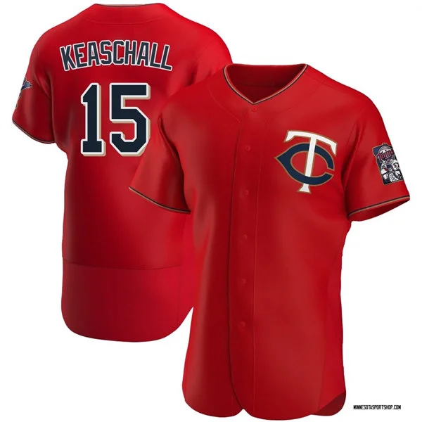 Mens Minnesota Twins #15 Luke Keaschall Nike Red Alternate Vapor Limited Jersey
