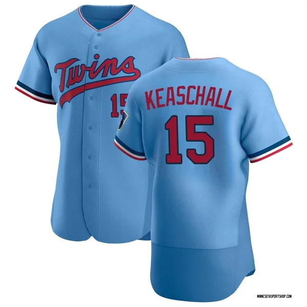 Mens Minnesota Twins #15 Luke Keaschall Nike Powder Blue Alternate Vapor Limited Jersey