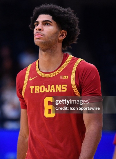 USC Trojans #6 Jacob Cofie Cardinal 2026 Big 10 Basketball Game Jersey