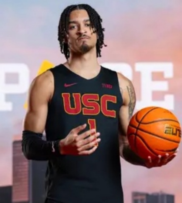 USC Trojans #1 Rodney Rice Black Basketball Game Jersey