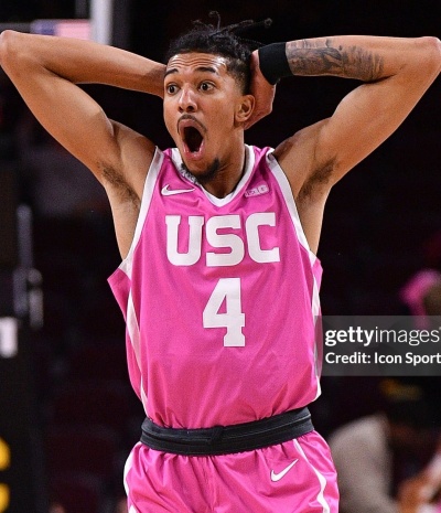 USC Trojans #4 Chad Baker-Mazara Pink 2026 Big 10 Basketball Game Jersey