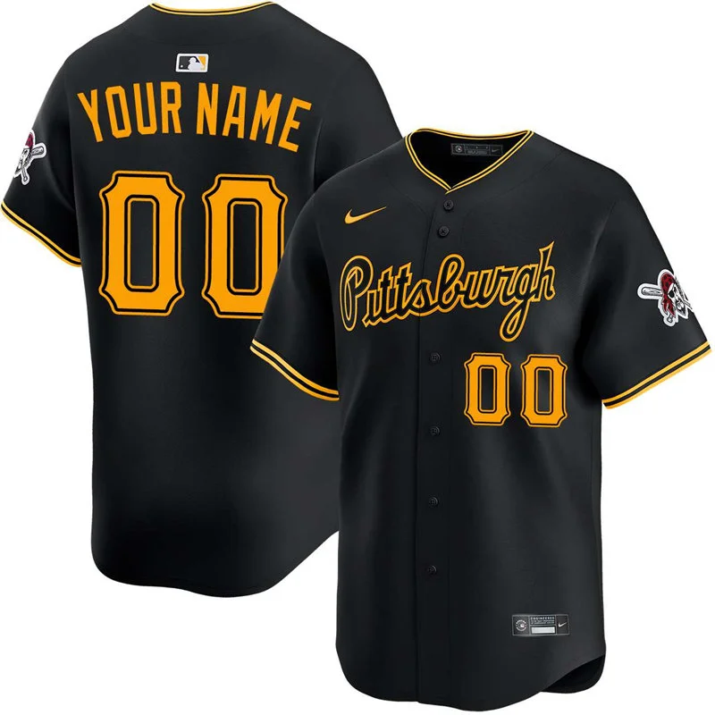 Pittsburgh Pirates Custom Nike Black Alternate 2nd Pittsburgh Limited Jersey