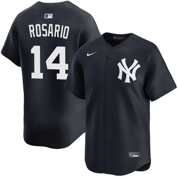 Mens New York Yankees #14 Amed Rosario Nike Navy NY Alternate With Name Limited Jersey