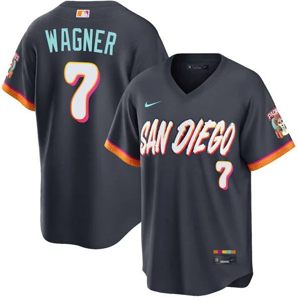 Mens San Diego Padres #7 Will Wagner Nike 2026 Obsidian City Connect Limited Jersey