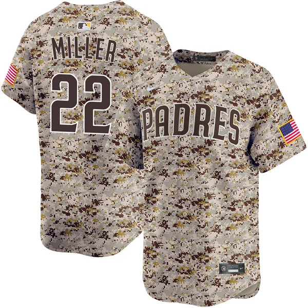 Mens San Diego Padres #22 Mason Miller Nike USMC Alternate Camo Limited Jersey