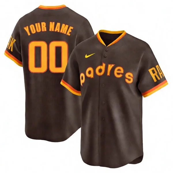 San Diego Padres Custom Nike Brown Cooperstown Collection Limited Jersey