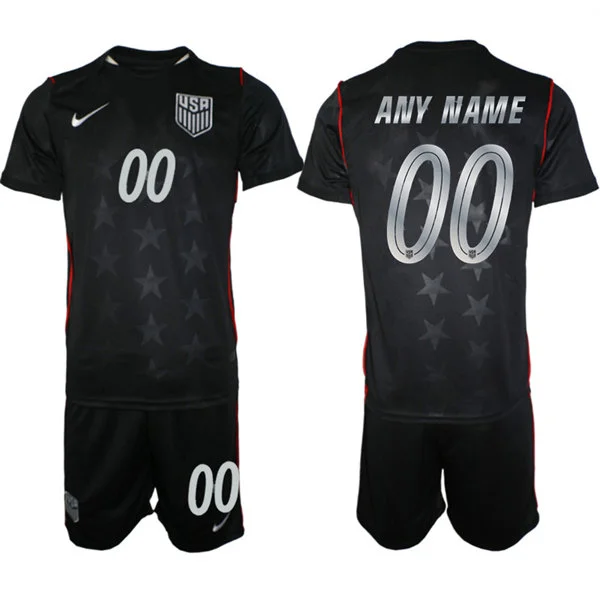Mens USA National Team Custom Away Black 2026 FIFA World Cup Soccer Jersey Kit