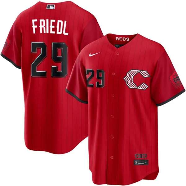 Youth Cincinnati Reds #29 TJ Friedl Nike 2026 All-Red City Connect Limited Jersey