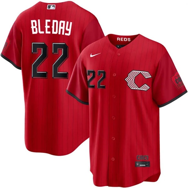 Youth Cincinnati Reds #22 JJ Bleday Nike 2026 All-Red City Connect Limited Jersey