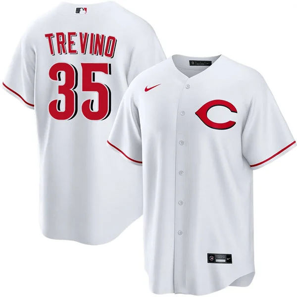 Mens Cincinnati Reds #35 Jose Trevino Nike White Alternate 2 Limited Jersey