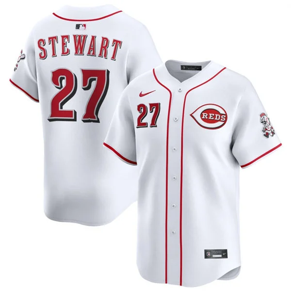 Mens Cincinnati Reds #27 Sal Stewart Nike White Home Limited Jersey