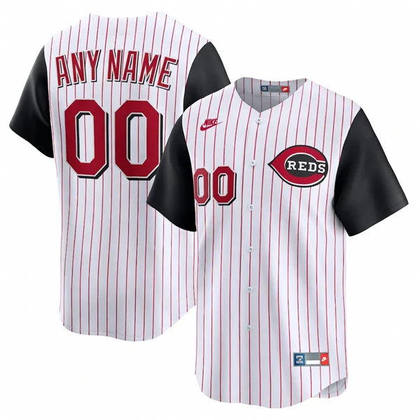 Cincinnati Reds Custom Nike White Cooperstown Collection Limited Jersey