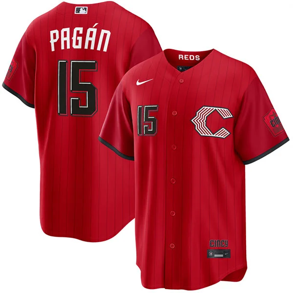 Men's Cincinnati Reds #15 Emilio Pagan Nike 2026 All-Red City Connect Limited Jersey