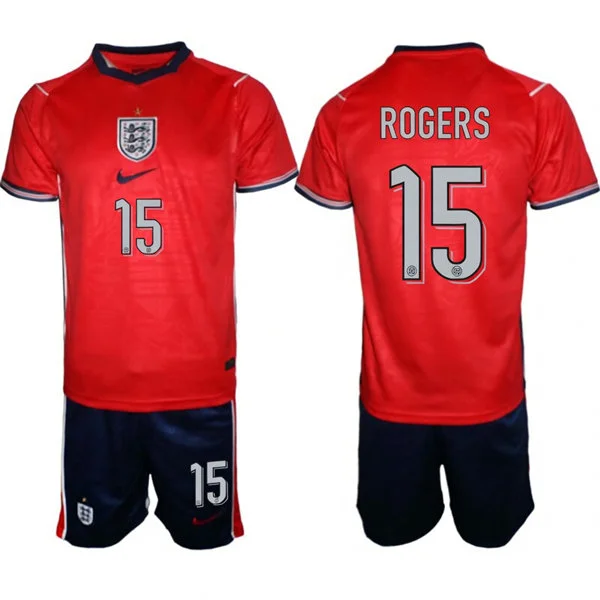 Mens England National Team #15 Morgan Rogers Away Red 2026 FIFA World Cup Soccer Jersey Kit