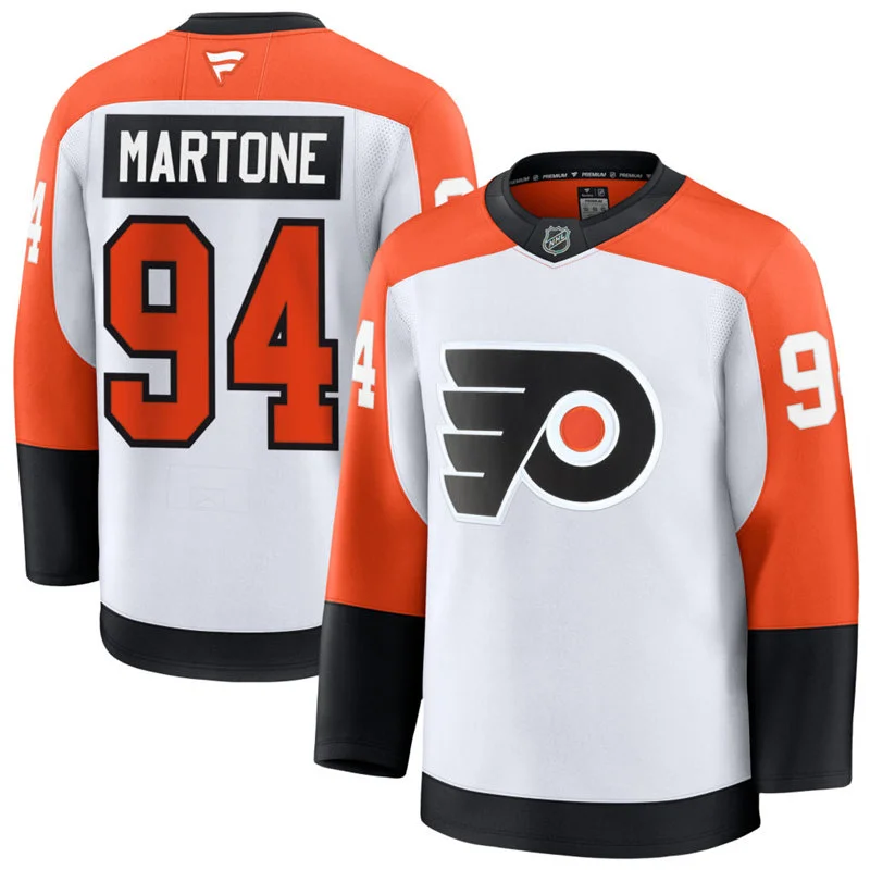 Mens Philadelphia Flyers #94 Porter Martone Fanatics White Away Premium Jersey