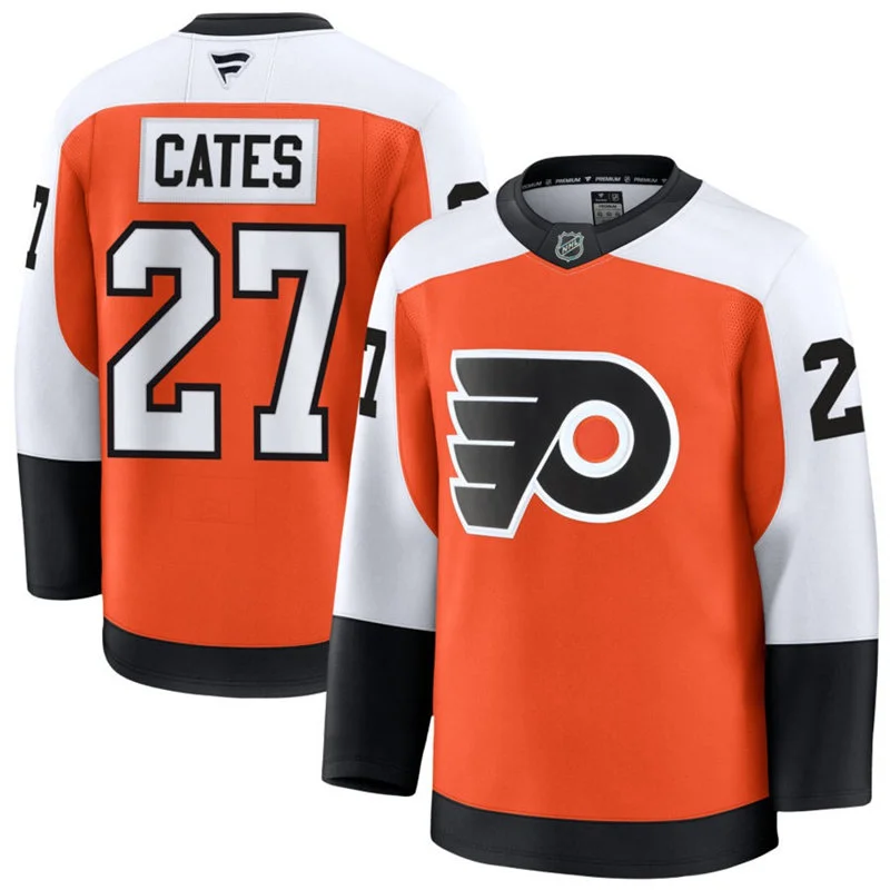 Mens Philadelphia Flyers #27 Noah Cates Fanatics Home Orange Premium Jersey