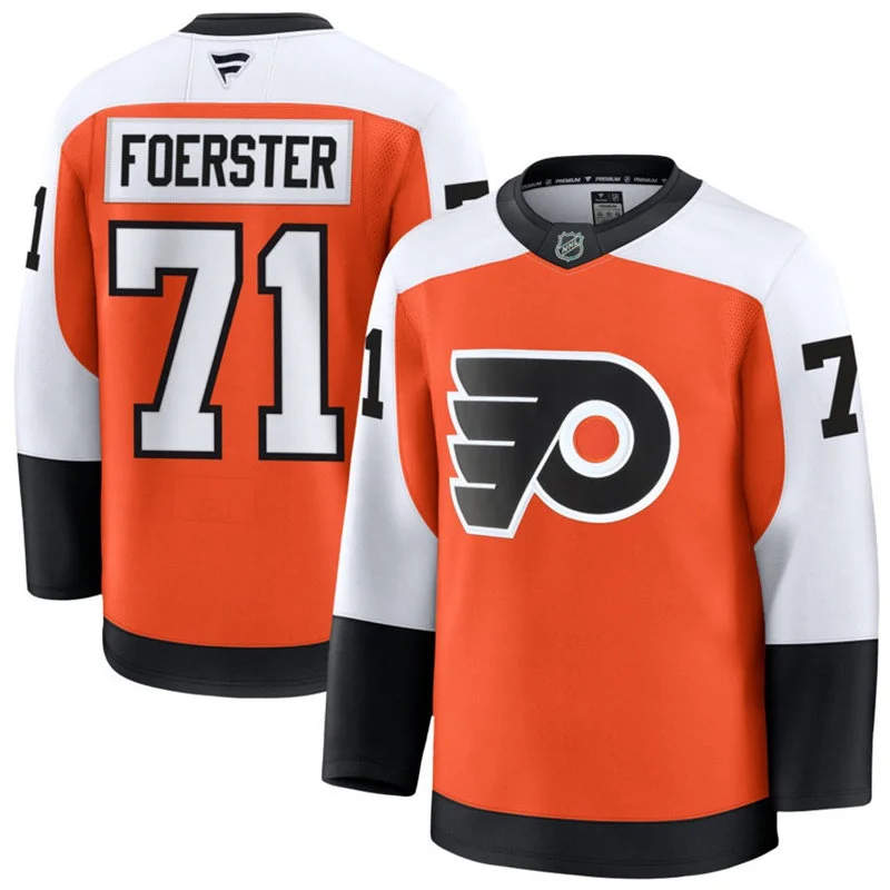 Mens Philadelphia Flyers #71 Tyson Foerster Fanatics Home Orange Premium Jersey