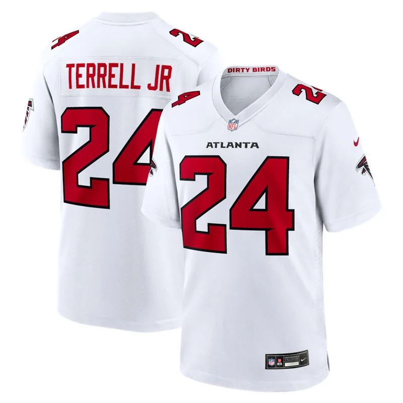 Men's Atlanta Falcons #24 A.J. Terrell Jr Nike 2026 White Vapor F.U.S.E. Limited Jersey