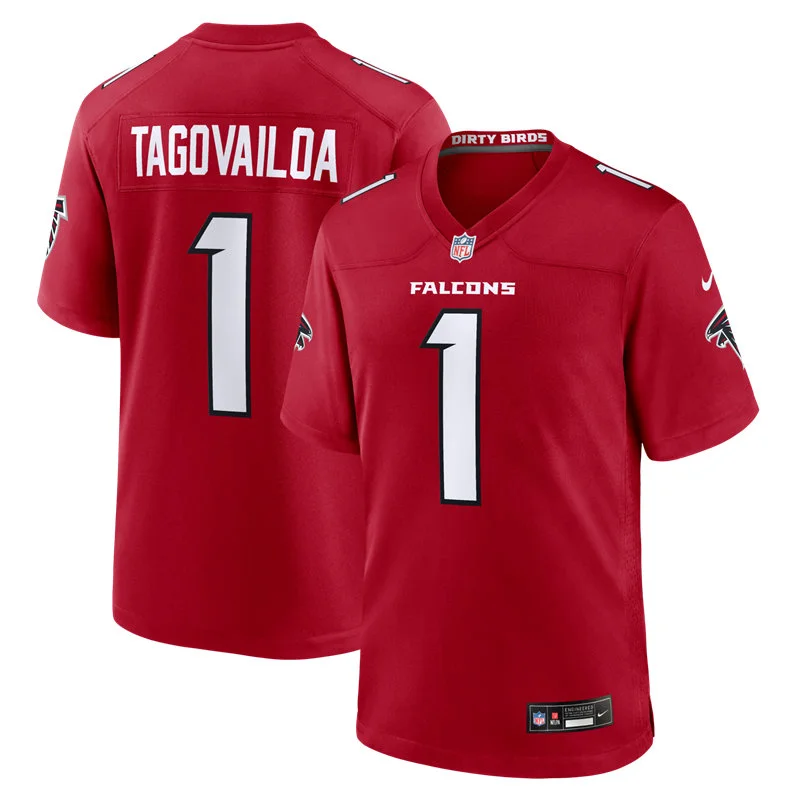 Men's Atlanta Falcons #1 Tua Tagovailoa Nike 2026 Red Alternate Vapor F.U.S.E. Limited Jersey
