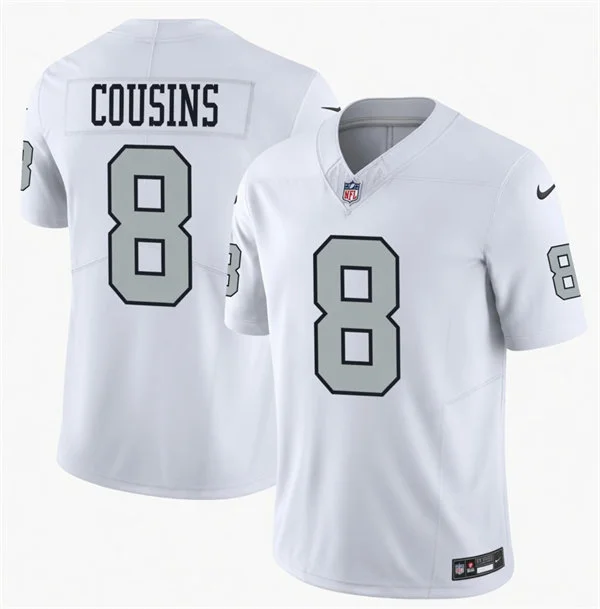 Men's Las Vegas Raiders #8 Kirk Cousins  Nike White Silver Alternate Vapor F.U.S.E. Limited Jersey